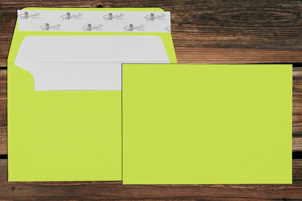 Briefhüllen mit Seidenfutter B6 125x176 mm Haftklebend Maigrün gerippt 100 g/qm